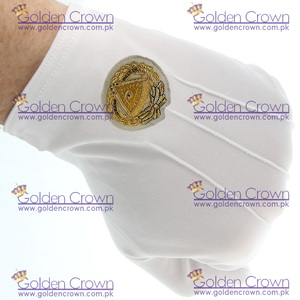 ผ้าฝ้ายคุณภาพสูง Masonic ถุงมือ Grand Master Bullion เย็บปักถักร้อย | Masonic Parade ถุงมือผู้ผลิต - Product Image 4