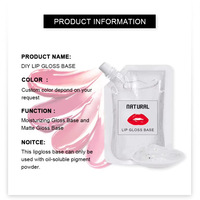 Base de gel pour les lèvres personnalisée, imperméable, hydratante, longue durée, transparente, brillante, matière première cosmétique semi-finie pour gloss DIY