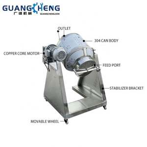 Nouveau type de mélangeur en acier inoxydable de qualité alimentaire, équipement de mélange de poudre de particules plastiques rotatif à 360 degrés - Product Image 5