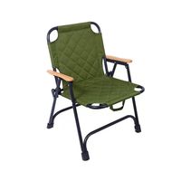 Chaise pliante d'extérieur avec dossier matelassé à trois couches Kermith, portable, épaissie et renforcée, pour le camping et la pêche
