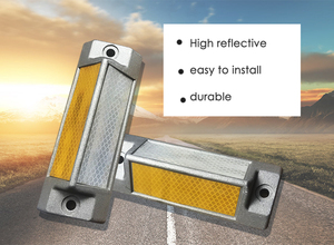 Duy nhất và đôi bên nhôm đường Stud lớn lên vỉa hè đánh dấu với delineator cảnh báo giao thông sản phẩm - Product Image 3