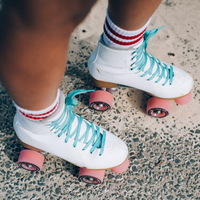 Patins à roulettes en cuir PU Double rangée 4 roues Patins Quad Patins à roulettes