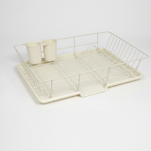 Escurridor de Platos de Metal Blanco con Portautensilios Desmontable y Bandeja de Drenaje, Organizador de Cocina de un Solo Nivel - Product Image 6