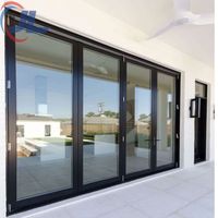 Porte en verre à double vitrage avec cadre en aluminium isolé thermiquement pour usage commercial