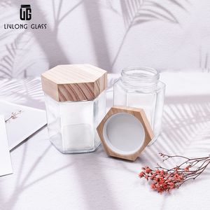 LLG Conception Personnalisée Forme de Luxe Pure Fleur Miel Emballage Bouteille Bocaux En Verre Unique Avec Couvercles En Métal Ou En Bois - Product Image 4