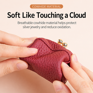 Pochette de rangement pour bijoux et pièces de monnaie de luxe, en cuir PU, résistante à l'eau, fermeture à bouton pression, étui organisateur unisexe - Product Image 6
