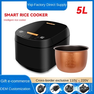 Cuisinière à riz numérique 5.1-6.0L avec contrôle par minuterie, affichage LED, chauffage par plaque inférieure, châssis en alliage d'aluminium, multifonction, 900W électrique - Product Image 6