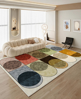 Tapis de sol moderne et minimaliste en polyester, imprimé à la machine, à poils ras, surface douce en velours, écologique et antidérapant, vente en gros d'usine
