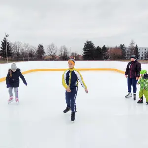 Lámina de plástico sintético para patinaje sobre hielo, simulación de interior