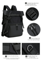 Sac à dos pour ordinateur portable grande capacité, unisexe, pour étudiants, mode, léger, décontracté, voyage, sport