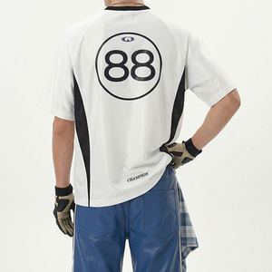 T-shirt en jersey color block vintage, nouvelle collection été 2026, tendance, sportif, patchwork, manches raglan, manches courtes, jersey pour homme - Product Image 2