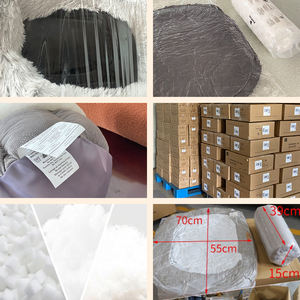 <span class=keywords><strong>Petopia</strong></span> เตียงถ้ำแมวทรงกลมสไตล์คลาสสิกที่นอนถ้ำแมววัสดุใยแข็งบ้านอุโมงค์ผ้า perches กล่องบรรจุ - Product Image 6