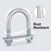 Stainless Steel U-Bolt Clamp Heavy Duty Pipe Fastener for Power Engineering Construction Equipment Installation
