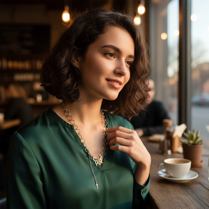 Collane di perle di lusso con stelle di tendenza fatte a mano per donne e bambini placcato in rodio vendita all'ingrosso per regalo - Product Image 3