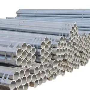 Grosir harga bahan mentah Cina Kelas B 10 15 20Mm pipa baja galvanis untuk bahan bangunan