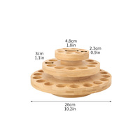 Support de présentation d'huiles essentielles en bambou à 39 compartiments 360 °   Plateau de rangement et de présentation rotatif à trois niveaux pour bouteilles