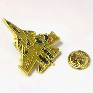 3D飞机锌合金飞机徽章J-15航展纪念品飞机别针徽章男士胸针配件