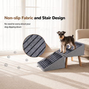 17in Folding <strong>Dog</strong> Stairs 2 in 1 Detachable Pet Ramp <strong>Step</strong> <strong>Stool</strong> Non slip Stable for Small Medium <strong>Dogs</strong> Cats Breathable All Season - Product Image 3