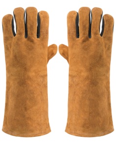 Guantes de soldadura Suncend Guantes DE TRABAJO resistentes al calor de cuero de vaca dividida - Product Image 6
