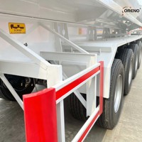 Semi-remorque benne arrière 3 essieux 80 tonnes à suspension mécanique pour le transport de charbon minier en Afrique