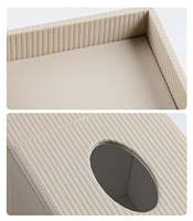Boîte à mouchoirs en cuir PU pour la décoration de la maison stockage de bureau porte-serviettes en gros personnalisé