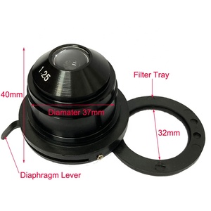 NA 1.25 Abbe Condenser 37Mm Vùng Sáng Hội Tụ Ánh Sáng Thu Thập Gương Ống Kính Quang Học Cho Kính Hiển Vi - Product Image 5