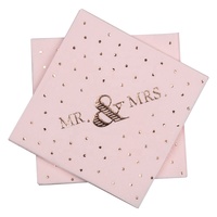 Magnifique serviette en papier décorative rose imprimée pour adultes