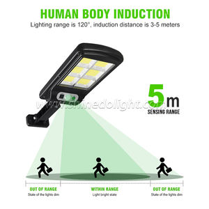 Lámpara Solar Impermeable de 120/128 LED, Nueva, con Sensor de Movimiento para Exteriores, con Control Remoto, para Jardín, Pared, Calle - Product Image 3