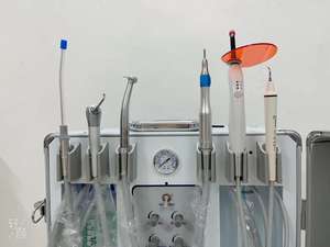 Портативная позолоченная Стоматологическая Мобильная турбина, встроенный воздушный компрессор, Электрический источник питания, оборудование для стоматологической клиники - Product Image 5