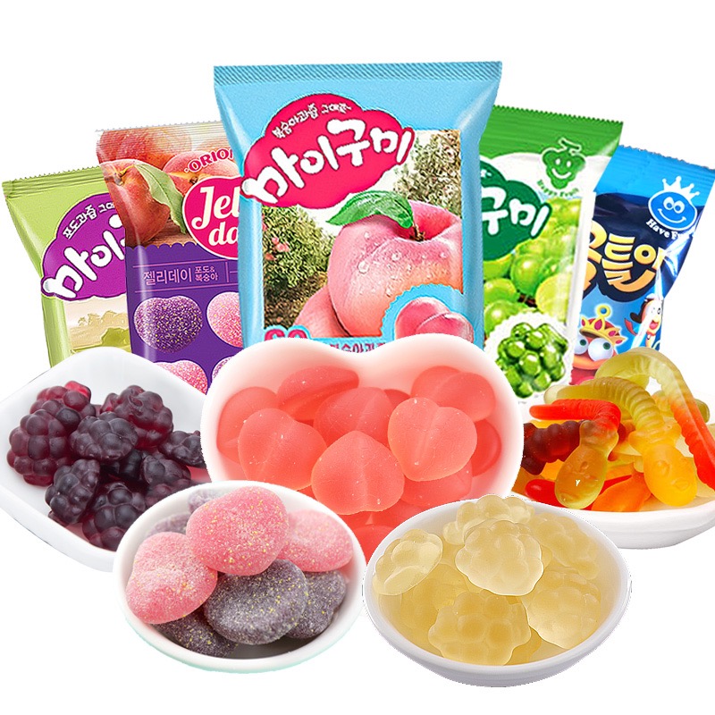 Südkorea Orion Fruit Gummy Candy 66g Beliebte exotische Snacks Soft Chewy Jelly Candy Gummibärchen