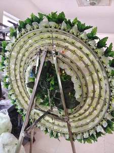FU-004 Corona de <span class=keywords><strong>Flores</strong></span> Artificiales Blancas de Alta Calidad para Funeral, Decoración de <span class=keywords><strong>Cementerio</strong></span>, Condolencias - Product Image 5