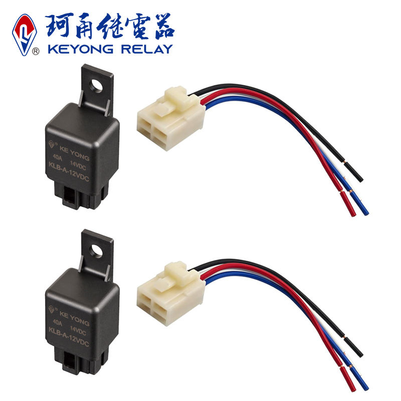 KEYONG KLB 4 Pin DC12V 24V 30A Subminiature Automotive Relay for Air Conditioning Normally Open Silver Alloy