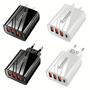 Premium Quality 3-Port <b>Type</b> <b>C</b> Travel <b>Adapter</b> Fast Charging PD 3.0 Charger Android Smartphones EU US Socket Standards 25A Output - Product Image 3