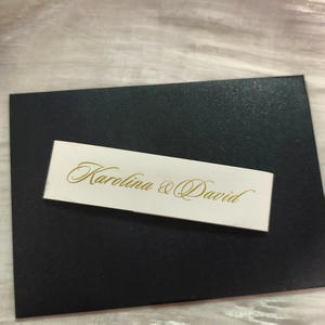 Carte de vœux personnalisée écologique imprimée numériquement, cartes d'invitation de mariage avec enveloppes sur papier couché fait main - Product Image 6