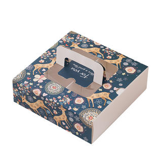 علبة هدايا فاخرة على شكل غزال, علبة هدايا فاخرة للصفار المخبوزات ، 6 قطع ، على شكل غزال ، للحلوى وندفة الثلج ، مع فواصل - Product Image 2