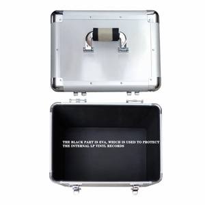 Vendeur chaud Stockage de disques en aluminium argenté Albums de disques vinyles extérieurs transporter des valises - Product Image 2
