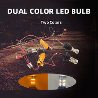 Nouvelle ampoule LED de voiture 12V BA15S/BTU15S/T20/W21W 7440 2835 42LED Canbus DRL Clignotant Double Blanc/Jaune 10W