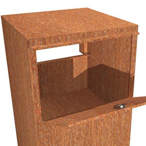 Boîte aux lettres en acier corten, décorations de jardin en métal - Product Image 5