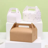 Boîtes pliantes en carton ondulé recyclables avec doublure en éponge et poignée avec revêtement UV pour l'emballage alimentaire et les pâtisseries