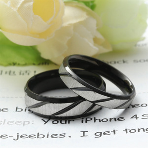 <b>Titanium</b> Steel Couple Rings Unisex 23025 Casual Fashion Jewelry - Product Image 3