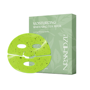 Masque facial en feuilles de thé vert broyé OEM/ODM avec glycérine pour peaux grasses - Hydratant et anti-points noirs - Product Image 1