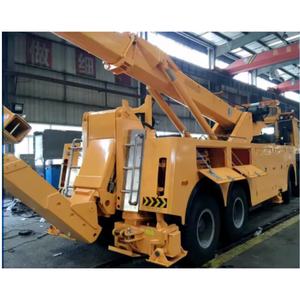 Camion de dépannage chinois 30 tonnes 8x4, conception à un élévateur et deux rotateurs pour le sauvetage de véhicules lourds et le remorquage en cas d'accident routier - Product Image 5