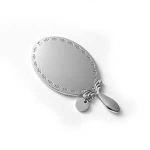 Wholesale Zinc Alloy Oval Make up <b>Compact</b> Cosmetic Hand Held Princess Pocket <b>Mirror</b> - Product Image 3