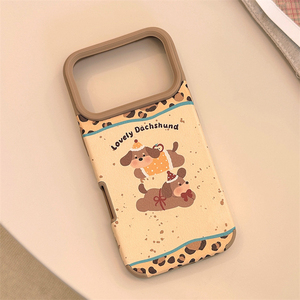 Étui de téléphone en cuir tendance avec motif chien de dessin animé mignon et support miroir, compatible <span class=keywords><strong>iPhone</strong></span> 16 Pro Max, 17, 15, 13, <span class=keywords><strong>11</strong></span> – Doux et abordable, vente en gros - Product Image 5