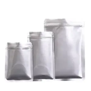 एल्यूमीनियम पन्नी चाय बैग के साथ ज़िप्लॉक और आंसू नॉच के साथ तीन-साइड सील बैग