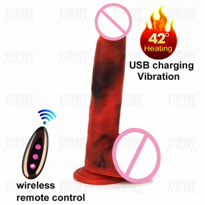 Vibrador Telescópico con Control Remoto, Rotación y Calentamiento, de Silicona Líquida Realista y Suave, <span class=keywords><strong>8</strong></span> Pulgadas, IPx6, JoyPark - Product Image 4