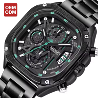 VVS Acier Inoxydable Montre Homme Luxe Quartz Multifonction Chronographe Lumineux Nouveau OEM ODM Faible MOQ