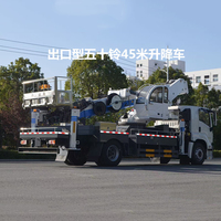 Camion nacelle télescopique 45m avec châssis ISUZU Euro 6, plateforme de travail aérien à bras droit, véhicule de levage en altitude
