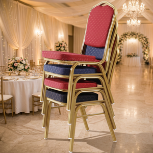 Wholesale Stackable Golden Metal Chivari Tiffanie Bamboo Hotel Elegant Wedding Banquet <b>Chairs</b> for Events - Product Image 1
