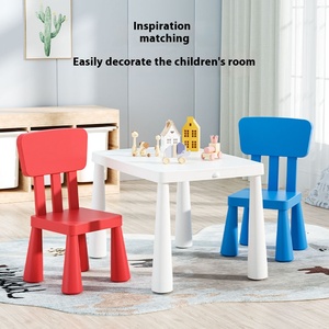 Bàn ghế nhựa dày dặn phong cách Bắc Âu đơn giản, bán buôn, dành cho trẻ em, nội thất phòng khách - Product Image 2